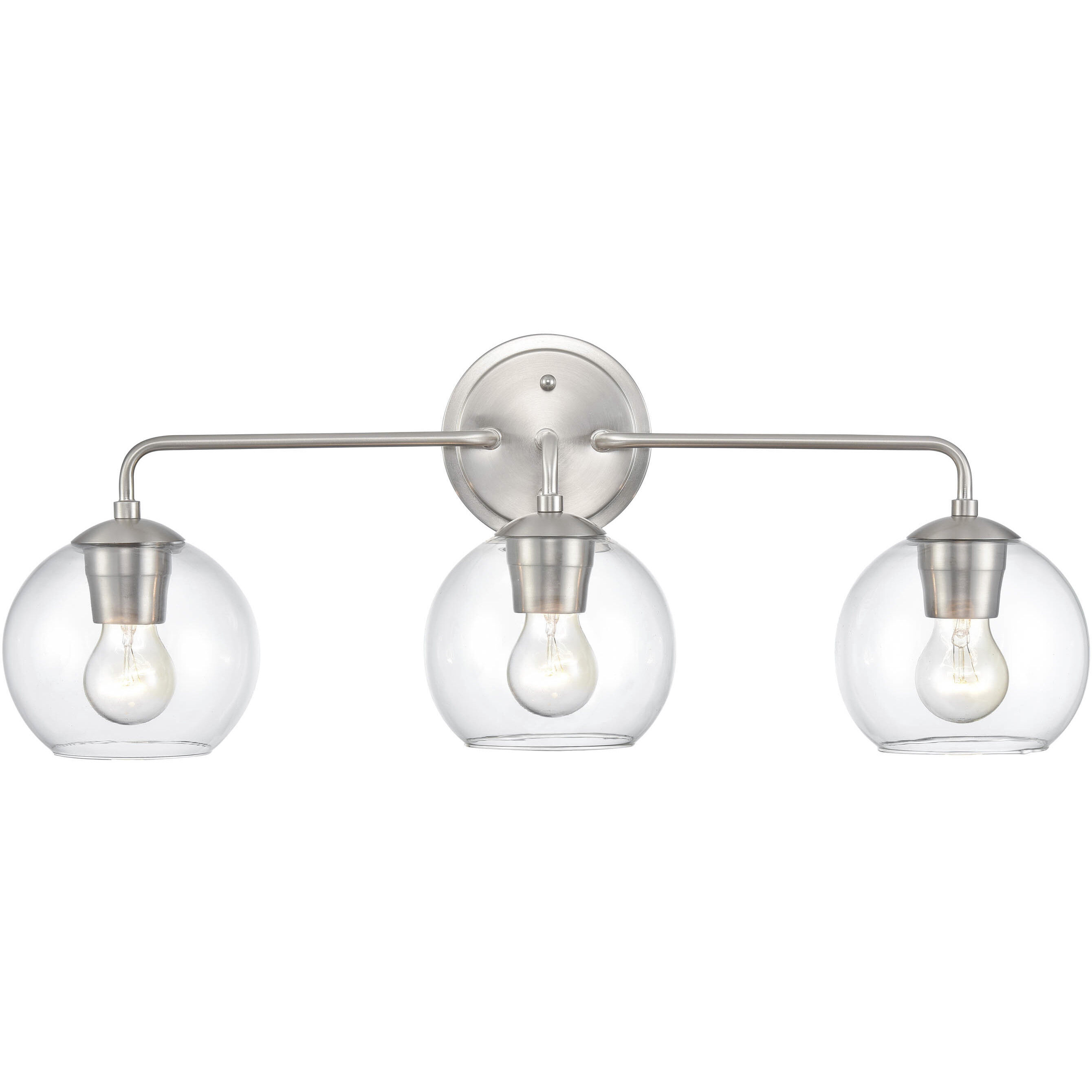 Solmer 3 Light 25.5 inch Brushed Nickel Bathroom Vanity Light Wall Light